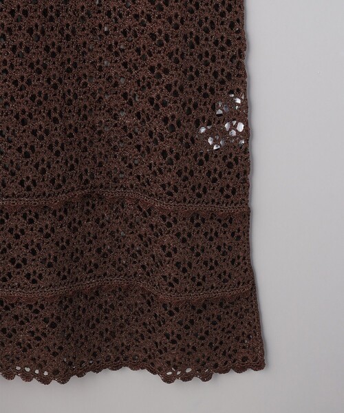 Firsthand(ファーストハンド)の「Firsthand/ファーストハンド Ganni / ガニー Metallic Crochet Open Back Dress/ クロシェットワンピース(ワンピース・レディース・ブラウン・SMALL)」の5枚目の写真