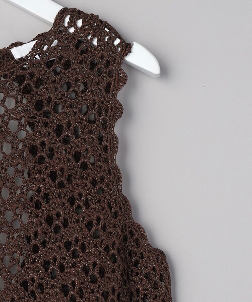 Firsthand(ファーストハンド)の「Firsthand/ファーストハンド Ganni / ガニー Metallic Crochet Open Back Dress/ クロシェットワンピース(ワンピース・レディース・ブラウン・SMALL)」の6枚目の写真