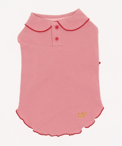 ROPE' PICNIC(ロペピクニック)の「ROPE PICNIC/丸襟パイピングブラウス(ペットウェア・レディース・ピンク/グリーン・XS/M/2M/S/2XS/2L/L)」の6枚目の写真