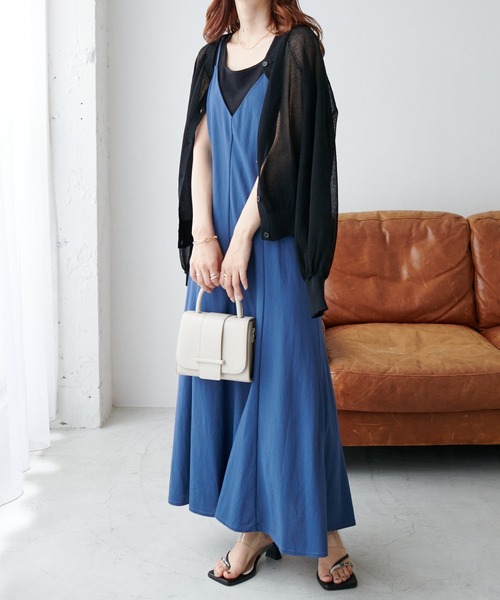 DISCOAT(ディスコート)の「【WEB限定】マーメイドカットキャミワンピース(ワンピース・レディース・チャコールグレー/ブラック/ベージュ/ブルー/グリーン/オレンジ/ブラウン/レッド・FREE)」の21枚目の写真