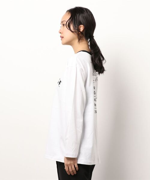 AMERICAN HOLIC(アメリカンホリック)の「リンガーロゴプリントカットプルオーバー(Tシャツ/カットソー・レディース・オフホワイト・L/M)」の2枚目の写真