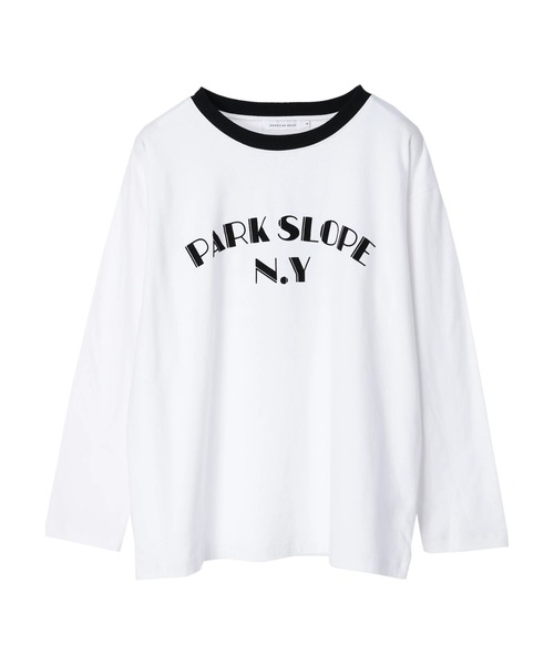 AMERICAN HOLIC(アメリカンホリック)の「リンガーロゴプリントカットプルオーバー(Tシャツ/カットソー・レディース・オフホワイト・L/M)」の5枚目の写真