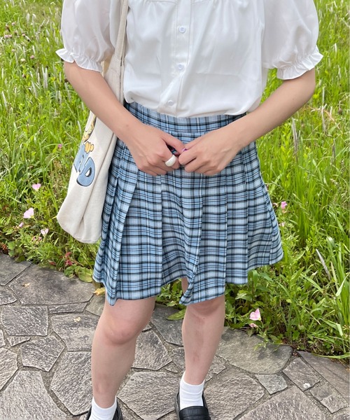 PairPair（ペアペア）の「プリーツスカパン（スカート・レディース・サックスブルー/ピンク・FREE）」の2枚目の写真