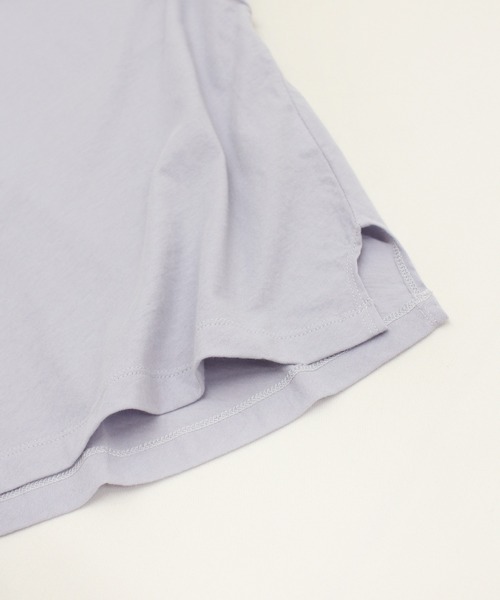 RNA-N(アールエヌエーエヌ)の「M1821 40強撚ビッグロンT(Tシャツ/カットソー・レディース・アッシュグレー/ライトベージュ/スミクロ・MEDIUM)」の8枚目の写真