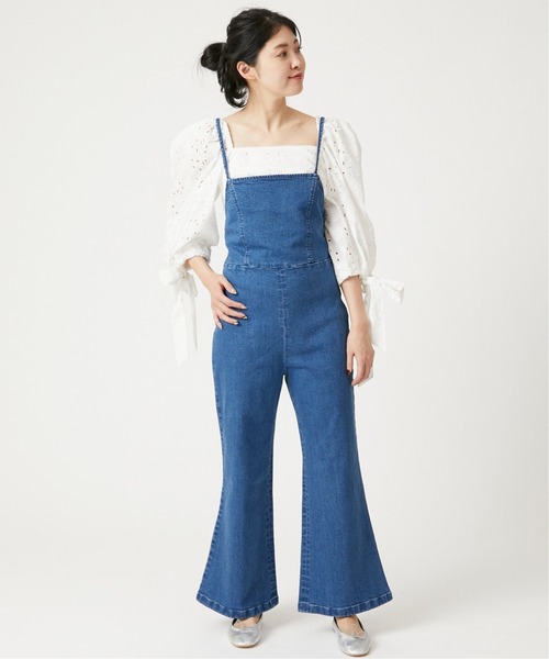 U by SPICK&SPAN(ユーバイスピックアンドスパン)の「スクエアネック リボンスリーブブラウス◆(シャツ/ブラウス・レディース・ホワイト/ベージュ・36/38)」の3枚目の写真