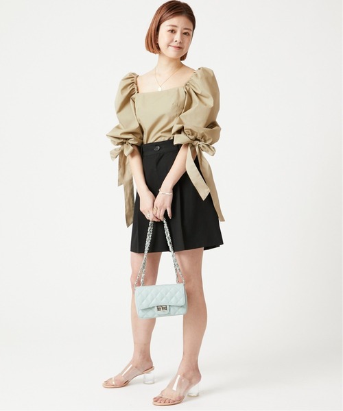 U by SPICK&SPAN(ユーバイスピックアンドスパン)の「スクエアネック リボンスリーブブラウス◆(シャツ/ブラウス・レディース・ホワイト/ベージュ・36/38)」の18枚目の写真