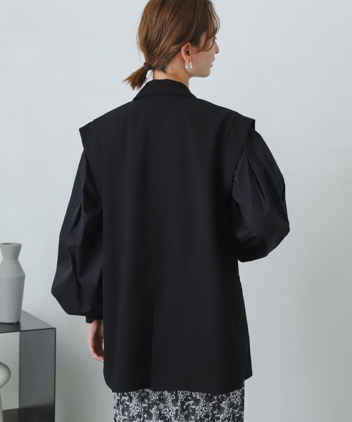 SENSE OF PLACE by URBAN RESEARCH（センスオブプレイスバイアーバンリサーチ）の「2WAYタックボリュームスリーブブラウス（シャツ/ブラウス・レディース・ホワイト系その他/ブラック/ライトベージュ/パープル・ONE）」の17枚目の写真