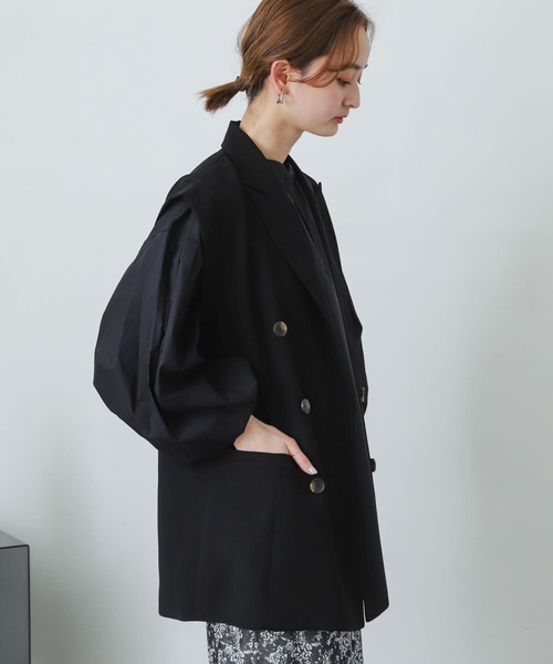 SENSE OF PLACE by URBAN RESEARCH（センスオブプレイスバイアーバンリサーチ）の「2WAYタックボリュームスリーブブラウス（シャツ/ブラウス・レディース・ホワイト系その他/ブラック/ライトベージュ/パープル・ONE）」の18枚目の写真