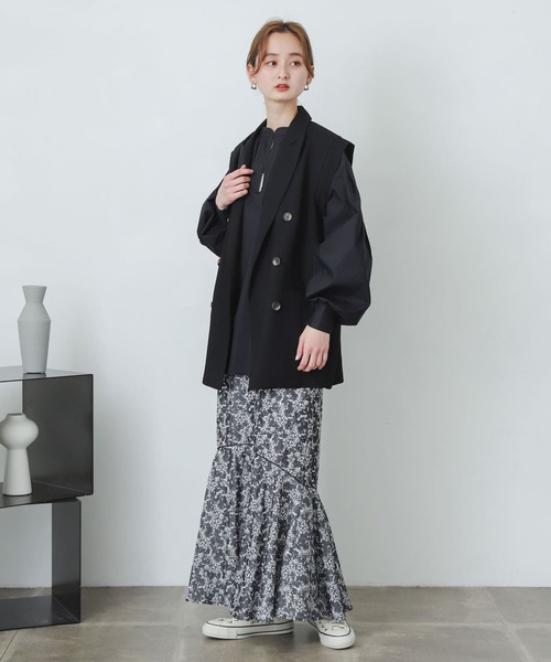 SENSE OF PLACE by URBAN RESEARCH（センスオブプレイスバイアーバンリサーチ）の「2WAYタックボリュームスリーブブラウス（シャツ/ブラウス・レディース・ホワイト系その他/ブラック/ライトベージュ/パープル・ONE）」の19枚目の写真