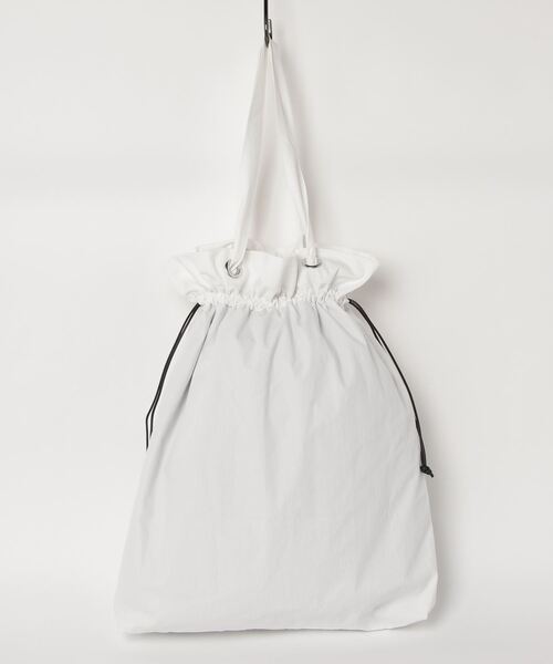 my beautiful landlet(マイビューティフルランドレット)の「【my beautiful landlet】 cotton nylon bio peach bag(トートバッグ・メンズ・ホワイト/ベージュ/ブラック・FREE)」の5枚目の写真