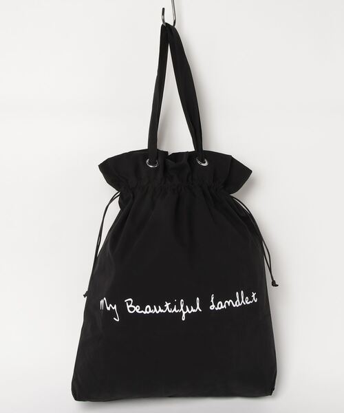 my beautiful landlet(マイビューティフルランドレット)の「【my beautiful landlet】 cotton nylon bio peach bag(トートバッグ・メンズ・ホワイト/ベージュ/ブラック・FREE)」の15枚目の写真