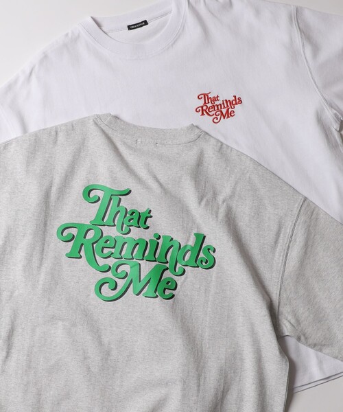 FREAK'S STORE（フリークスストア）の「WEB限定 ビッグシルエット ワンポイント刺繍 バックプリント クルーネックTシャツ/That Reminds Me（Tシャツ/カットソー・メンズ・オリーブ/サックスブルー/ブラック/グレー/ホワイト・SMALL/MEDIUM/LARGE）」の4枚目の写真