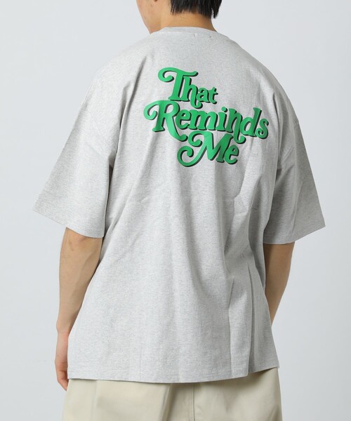 FREAK'S STORE（フリークスストア）の「WEB限定 ビッグシルエット ワンポイント刺繍 バックプリント クルーネックTシャツ/That Reminds Me（Tシャツ/カットソー・メンズ・オリーブ/サックスブルー/ブラック/グレー/ホワイト・SMALL/MEDIUM/LARGE）」の10枚目の写真