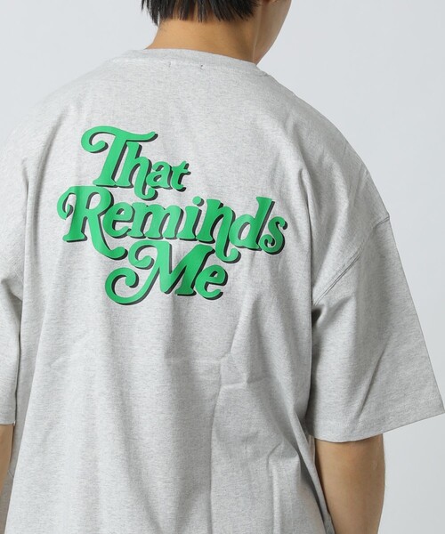 FREAK'S STORE（フリークスストア）の「WEB限定 ビッグシルエット ワンポイント刺繍 バックプリント クルーネックTシャツ/That Reminds Me（Tシャツ/カットソー・メンズ・オリーブ/サックスブルー/ブラック/グレー/ホワイト・SMALL/MEDIUM/LARGE）」の11枚目の写真