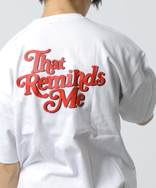 FREAK'S STORE（フリークスストア）の「WEB限定 ビッグシルエット ワンポイント刺繍 バックプリント クルーネックTシャツ/That Reminds Me（Tシャツ/カットソー・メンズ・オリーブ/サックスブルー/ブラック/グレー/ホワイト・SMALL/MEDIUM/LARGE）」の14枚目の写真