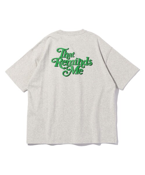 FREAK'S STORE（フリークスストア）の「WEB限定 ビッグシルエット ワンポイント刺繍 バックプリント クルーネックTシャツ/That Reminds Me（Tシャツ/カットソー・メンズ・オリーブ/サックスブルー/ブラック/グレー/ホワイト・SMALL/MEDIUM/LARGE）」の16枚目の写真
