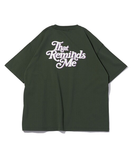 FREAK'S STORE（フリークスストア）の「WEB限定 ビッグシルエット ワンポイント刺繍 バックプリント クルーネックTシャツ/That Reminds Me（Tシャツ/カットソー・メンズ・オリーブ/サックスブルー/ブラック/グレー/ホワイト・SMALL/MEDIUM/LARGE）」の17枚目の写真
