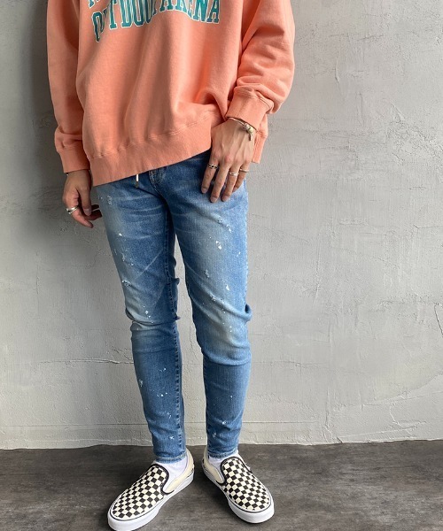 Big John（ビッグジョン）の「[BIG JOHN/ビッグジョン] TES×BIG JOHN×JEANS FACTORY トリプルネーム 別注 テーパードジョガースキニーデニム（デニムパンツ・メンズ・インディゴブルー/ライトインディゴブルー・26/28/32/30）」の16枚目の写真