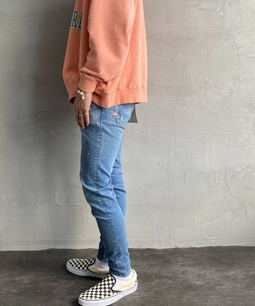 Big John（ビッグジョン）の「[BIG JOHN/ビッグジョン] TES×BIG JOHN×JEANS FACTORY トリプルネーム 別注 テーパードジョガースキニーデニム（デニムパンツ・メンズ・インディゴブルー/ライトインディゴブルー・26/28/32/30）」の17枚目の写真