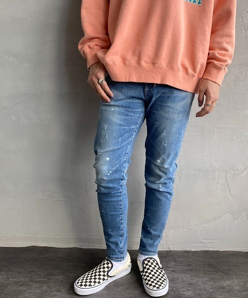 Big John（ビッグジョン）の「[BIG JOHN/ビッグジョン] TES×BIG JOHN×JEANS FACTORY トリプルネーム 別注 テーパードジョガースキニーデニム（デニムパンツ・メンズ・インディゴブルー/ライトインディゴブルー・26/28/32/30）」の19枚目の写真