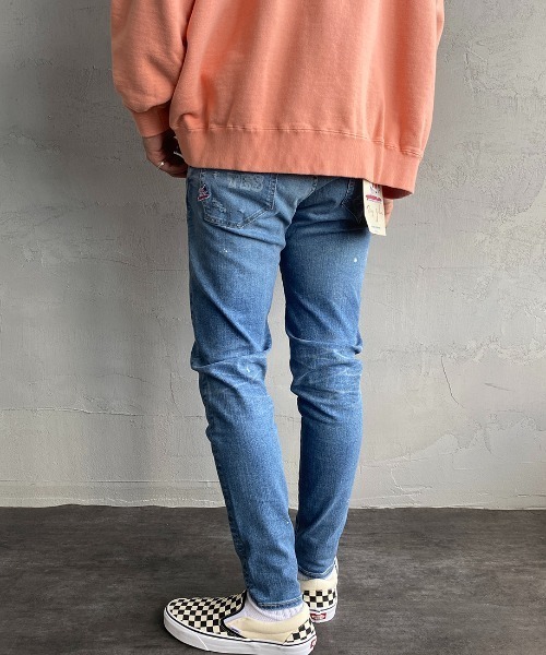 Big John（ビッグジョン）の「[BIG JOHN/ビッグジョン] TES×BIG JOHN×JEANS FACTORY トリプルネーム 別注 テーパードジョガースキニーデニム（デニムパンツ・メンズ・インディゴブルー/ライトインディゴブルー・26/28/32/30）」の21枚目の写真