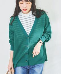 サラコVネックニットカーディガン#