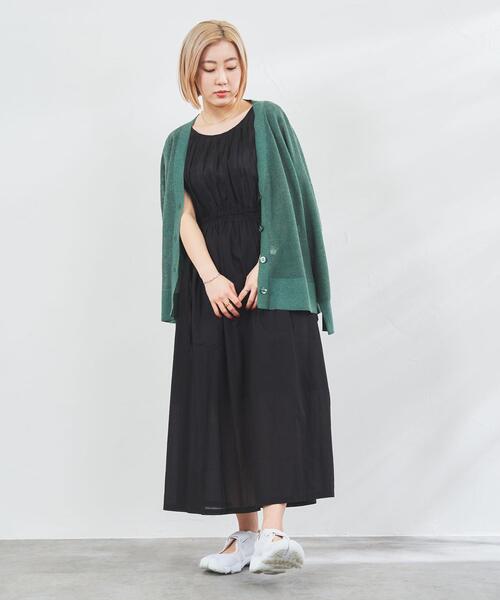 coen（コーエン）の「サラコVネックニットカーディガン#（カーディガン/ボレロ・レディース・ブラック/モカ/ライトピンク/ダークグリーン/ケリー/ライトグレー・FREE）」の18枚目の写真