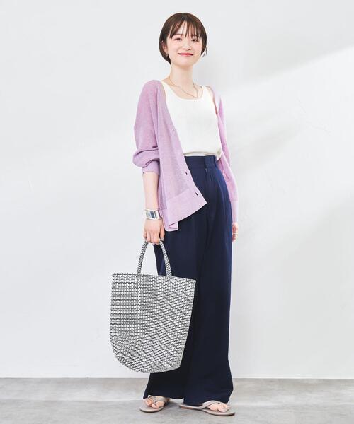 coen（コーエン）の「サラコVネックニットカーディガン#（カーディガン/ボレロ・レディース・ブラック/モカ/ライトピンク/ダークグリーン/ケリー/ライトグレー・FREE）」の21枚目の写真