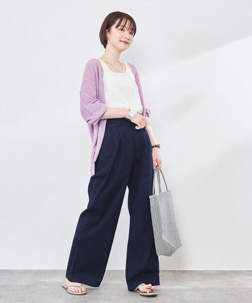 coen（コーエン）の「サラコVネックニットカーディガン#（カーディガン/ボレロ・レディース・ブラック/モカ/ライトピンク/ダークグリーン/ケリー/ライトグレー・FREE）」の22枚目の写真