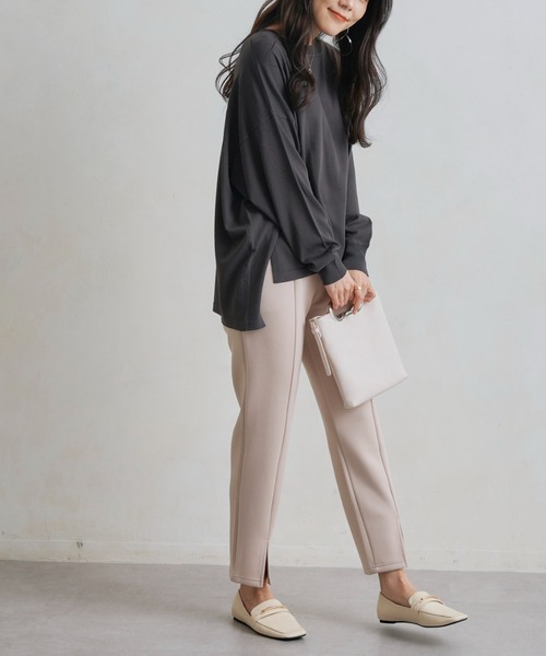 Chez toi（シェトワ）の「裾スリットカットパンツ（その他パンツ・レディース・ブラック/ピンク/アイボリー・FREE）」の5枚目の写真