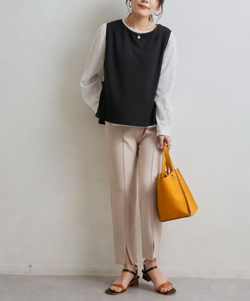 Chez toi（シェトワ）の「裾スリットカットパンツ（その他パンツ・レディース・ブラック/ピンク/アイボリー・FREE）」の11枚目の写真