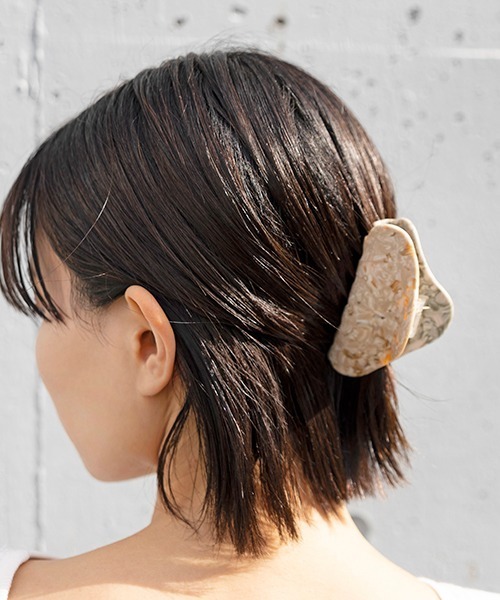 CONTROL FREAK / CTFK（コントロールフリーク）の「CONTROL FREAK(コントロールフリーク)マーブルへアバンス（バレッタ/ヘアクリップ・レディース・ブラック/ベージュ/イエロー・FREE）」の9枚目の写真
