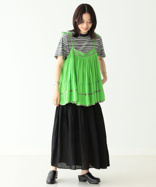 BEAMS BOY(ビームスボーイ)の「BEAMS BOY / リネン ソリッド スカート(スカート・レディース・ブラック/フューシャピンク・ONE SIZE)」の8枚目の写真