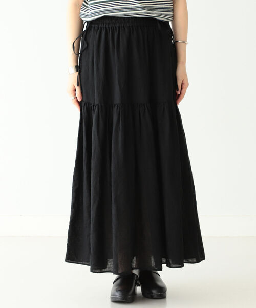 BEAMS BOY(ビームスボーイ)の「BEAMS BOY / リネン ソリッド スカート(スカート・レディース・ブラック/フューシャピンク・ONE SIZE)」の9枚目の写真