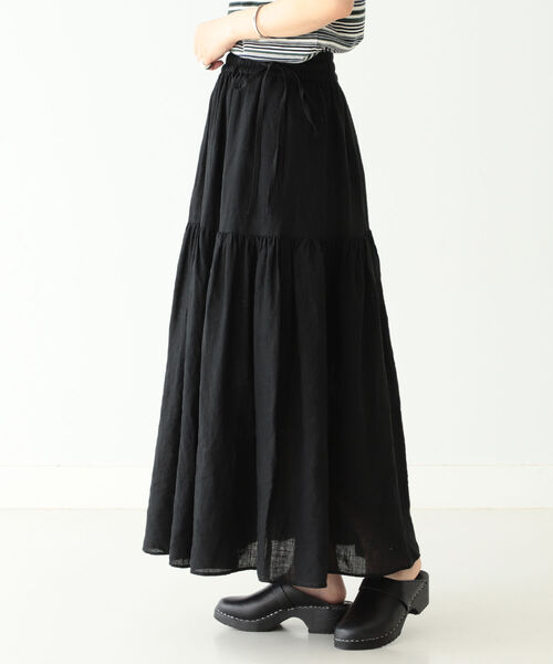 BEAMS BOY(ビームスボーイ)の「BEAMS BOY / リネン ソリッド スカート(スカート・レディース・ブラック/フューシャピンク・ONE SIZE)」の10枚目の写真