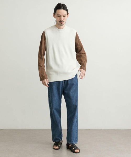 URBAN RESEARCH（アーバンリサーチ）の「ハンドウォッシャブルニットベスト（ベスト・メンズ・チャコールグレー/ネイビー/オフホワイト・MEDIUM/LARGE/X-LARGE）」の5枚目の写真