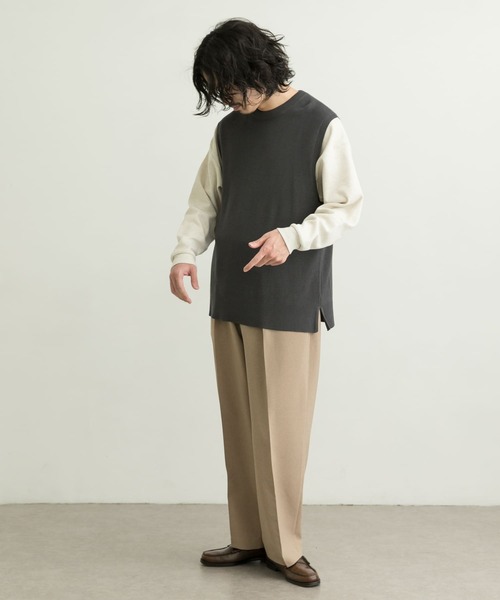 URBAN RESEARCH（アーバンリサーチ）の「ハンドウォッシャブルニットベスト（ベスト・メンズ・チャコールグレー/ネイビー/オフホワイト・MEDIUM/LARGE/X-LARGE）」の8枚目の写真