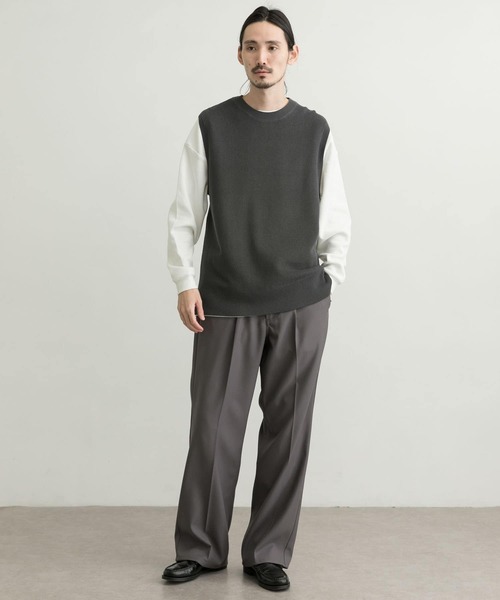 URBAN RESEARCH（アーバンリサーチ）の「ハンドウォッシャブルニットベスト（ベスト・メンズ・チャコールグレー/ネイビー/オフホワイト・MEDIUM/LARGE/X-LARGE）」の12枚目の写真