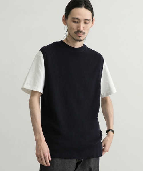 URBAN RESEARCH（アーバンリサーチ）の「ハンドウォッシャブルニットベスト（ベスト・メンズ・チャコールグレー/ネイビー/オフホワイト・MEDIUM/LARGE/X-LARGE）」の14枚目の写真