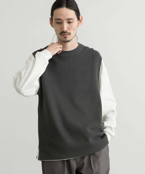 URBAN RESEARCH（アーバンリサーチ）の「ハンドウォッシャブルニットベスト（ベスト・メンズ・チャコールグレー/ネイビー/オフホワイト・MEDIUM/LARGE/X-LARGE）」の20枚目の写真