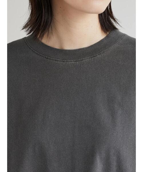 Green　Parks（グリーンパークス）の「ピグメント布帛ドッキングチュニック（Tシャツ/カットソー・レディース・ライトグレー/チャコールグレー/ミント・FREE）」の9枚目の写真
