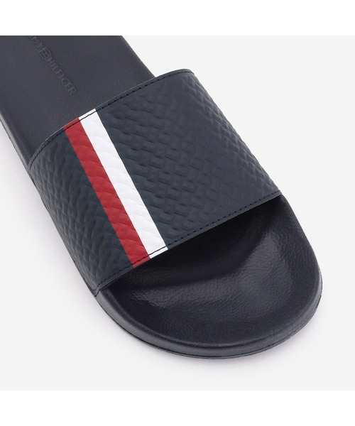 TOMMY HILFIGER(トミーヒルフィガー)の「コーポレートモノグラムスライドサンダル(サンダル・メンズ・ホワイト/ネイビー・26cm/26.5cm/27.5cm)」の8枚目の写真
