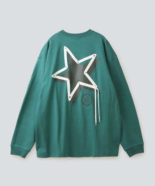 CONVERSE TOKYO（コンバーストウキョウ）の「レイヤードスピンドルロンT（Tシャツ/カットソー・レディース・グリーン/チャコールグレー/ホワイト/レッド/ブルー・MEDIUM/SMALL）」の4枚目の写真