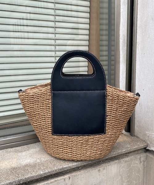 DouDou（ドゥドゥ）の「【WEB限定】 クリ手カゴバッグ（ハンドバッグ・レディース・ブラック/ブラウン・FREE）」の9枚目の写真