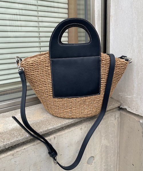 DouDou（ドゥドゥ）の「【WEB限定】 クリ手カゴバッグ（ハンドバッグ・レディース・ブラック/ブラウン・FREE）」の3枚目の写真