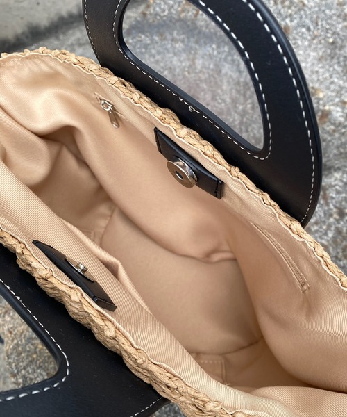 DouDou（ドゥドゥ）の「【WEB限定】 クリ手カゴバッグ（ハンドバッグ・レディース・ブラック/ブラウン・FREE）」の7枚目の写真