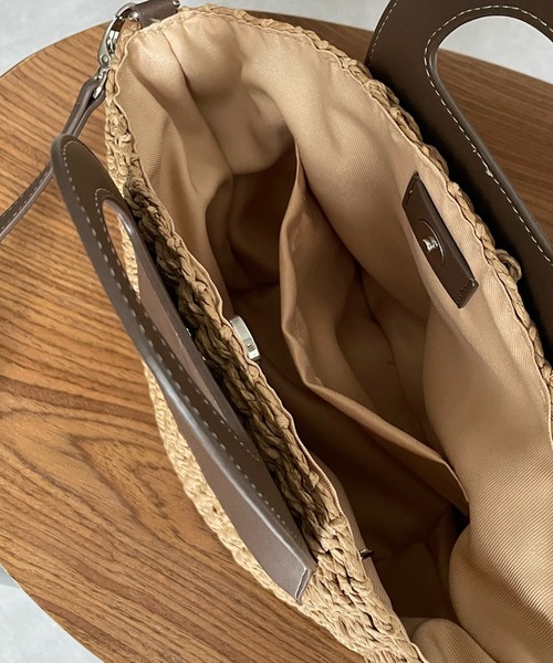 DouDou（ドゥドゥ）の「【WEB限定】 クリ手カゴバッグ（ハンドバッグ・レディース・ブラック/ブラウン・FREE）」の12枚目の写真