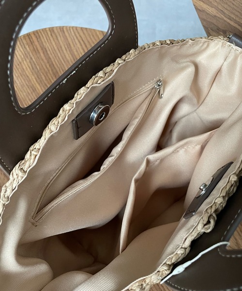 DouDou（ドゥドゥ）の「【WEB限定】 クリ手カゴバッグ（ハンドバッグ・レディース・ブラック/ブラウン・FREE）」の11枚目の写真