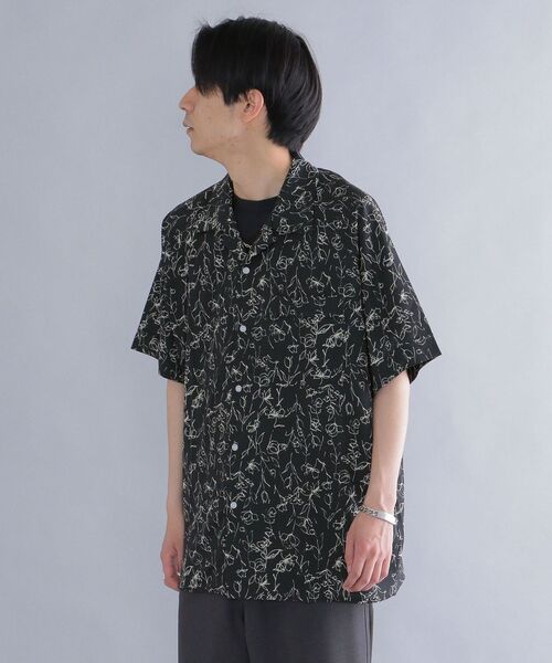 SHIPS(シップス)の「*【SHIPS別注】CALIFORNIA CASUALAIRE: ビッグシルエット ラグランスリーブ 総柄 オープンカラー シャツ(シャツ/ブラウス・メンズ・ブラック/ネイビー/ブラウン/グレー・SMALL/MEDIUM/LARGE)」の15枚目の写真