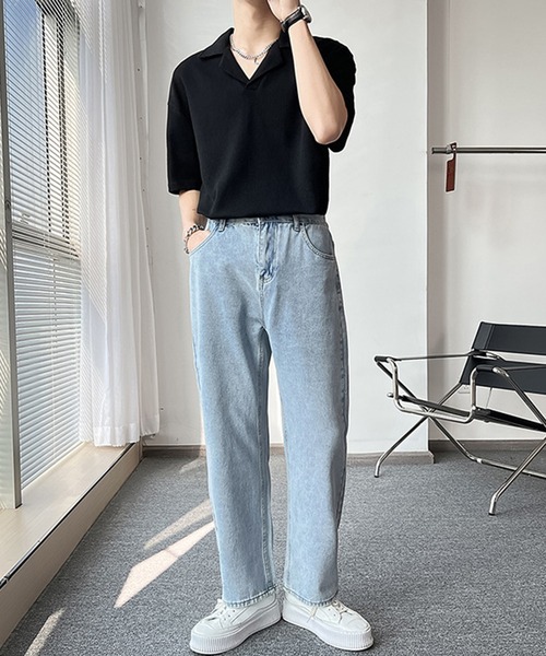 aimoha(アイモハ)の「ワッフルオープンカラーポロシャツ (SS) (LR)(ポロシャツ・メンズ・ホワイト/グレー/ブラック・X-LARGE/MEDIUM/LARGE)」の6枚目の写真